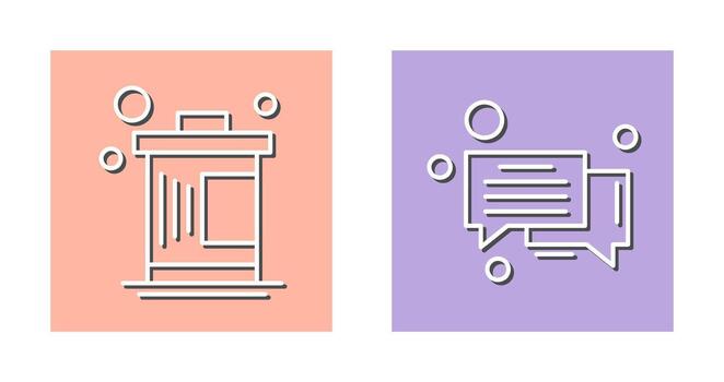 Delete and Message Bubble Icon vector