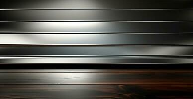 Panoramic metal texture, steel silver background - AI generated image photo