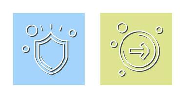 Shield and Right  Icon vector