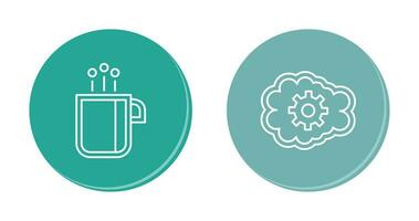 Cup and Mental Control Icon vector