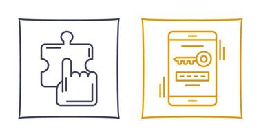Quick Selection and One Time Password Icon vector