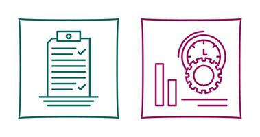 Check List and Performance Icon vector