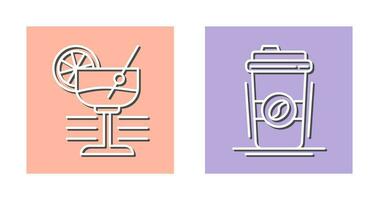 Martini and Coffee Cup Icon vector