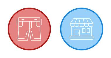 Shorts and Shop Icon vector