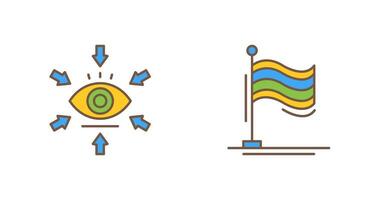 Visualization and Flag Icon vector