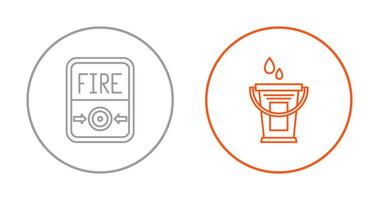 Fire Button and Water Bucket Icon vector