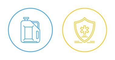 Jerrycan and Medical Symbol Icon vector