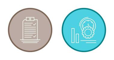 Check List and Performance Icon vector