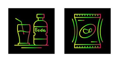 Soda and Snack Icon vector
