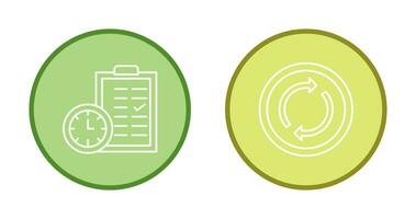 Time Planing and Loop Icon vector