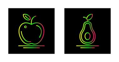 Apple and Avocado Icon vector