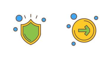 Shield and Right  Icon vector