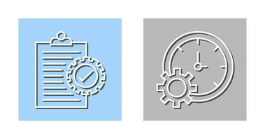 Check List and Time Setting Icon vector