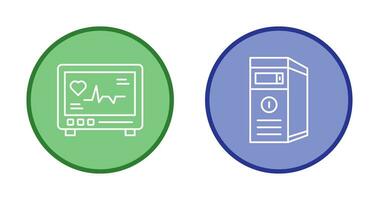 Cardiogram and Cpu Icon vector