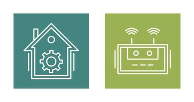 Home Automation and Router Icon vector