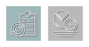 Goals and Pie Chart Icon vector