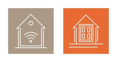 Smart Home and Window Icon vector