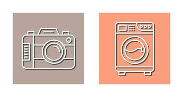 Digital Camera and Washing  Icon vector