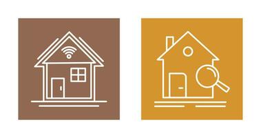 Search and Smart Home Icon vector