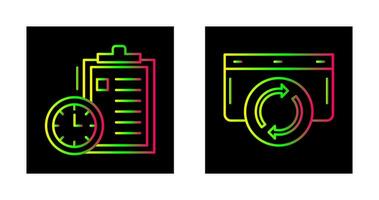Time Management and Refresh Icon vector