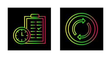 Time Planing and Loop Icon vector