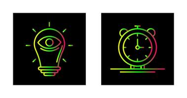 visionary and Alarm Bell Icon vector