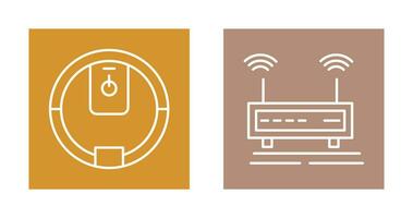 Power Button and Wifi Signals Icon vector