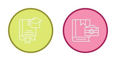 Graduation and Photography Icon vector