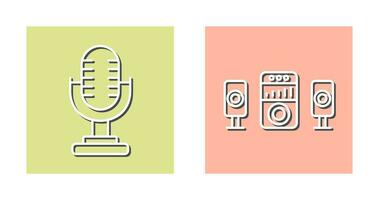 Microphone and Sound System Icon vector