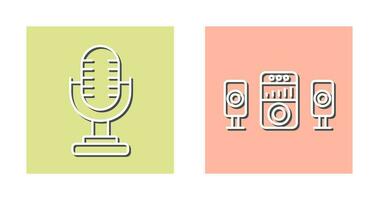 Microphone and Sound System Icon vector