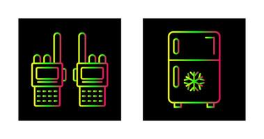 Walkie Talkie and Fridge Icon vector