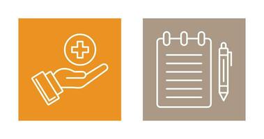 Care and Notepad Icon vector