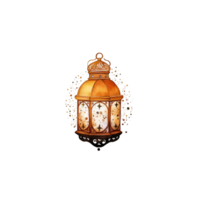 Colorful watercolor diwali lantern Generative Ai png