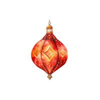 Colorful watercolor diwali lantern Generative Ai png