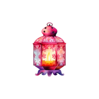 Colorful watercolor diwali lantern Generative Ai png