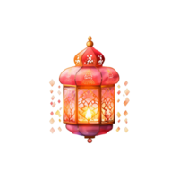 colorida aguarela diwali lanterna generativo ai png
