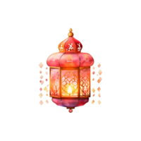 Colorful watercolor diwali lantern Generative Ai png