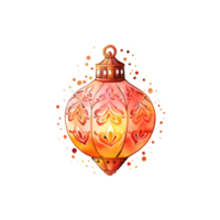 Colorful watercolor diwali lantern Generative Ai png