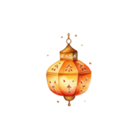 Colorful watercolor diwali lantern Generative Ai png