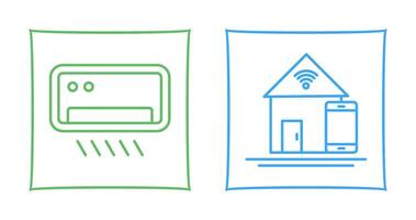 Air Conditioner and Home Automation Icon vector