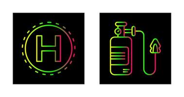 Helipad and Oxygen Icon vector