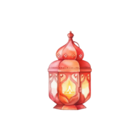 Colorful watercolor diwali lantern Generative Ai png