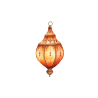 Colorful watercolor diwali lantern Generative Ai png