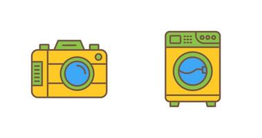 Digital Camera and Washing  Icon vector