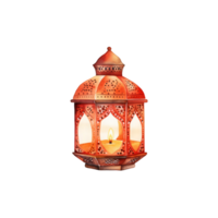 Colorful watercolor diwali lantern Generative Ai png