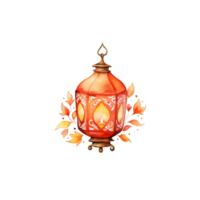 Colorful watercolor diwali lantern Generative Ai png