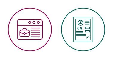 Online Recruitment and CV Icon vector