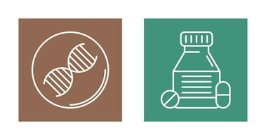 Dna and Tablets Icon vector