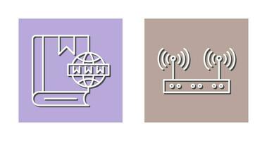 Website and Wireless Icon vector