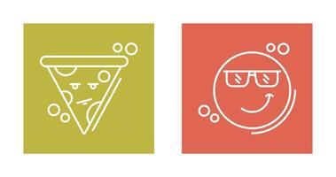 Pizza and Cool Icon vector